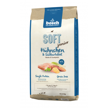 Bosch HPC SOFT+ JUNIOR CHICKEN (vieno baltymo) 12.5kg + 1kg DOVANŲ!